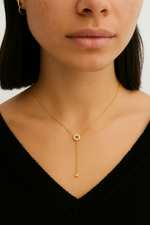 Load image into Gallery viewer, Halo Lariat Necklace