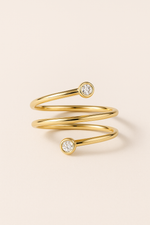 Load image into Gallery viewer, Diamond Coil Ring