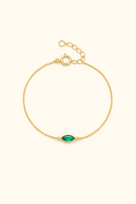 Load image into Gallery viewer, Baguette Emerald Bracelet