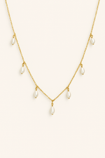 Load image into Gallery viewer, Tiny Pearl Station Necklace
