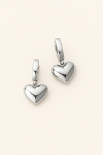 Load image into Gallery viewer, Puffed Heart Hoops